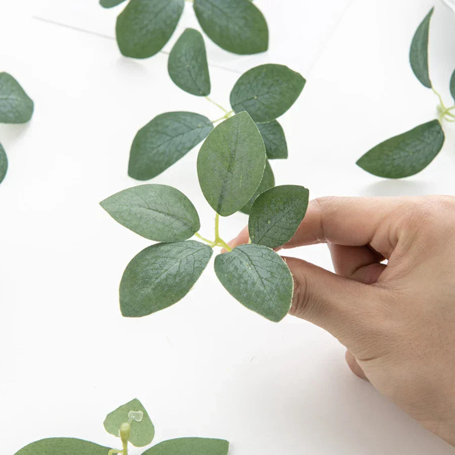 DecorBites™ 50Pcs Silk 5Leaf Artificial Roses Flowers for DIY Wedding Christmas Home Decor