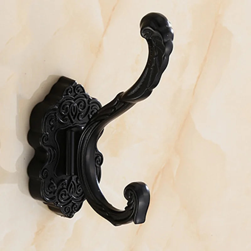 DecorBites™ Antique Bronze Wall Hooks, Clothes Towel Coat Robe Metal Hanger Rack
