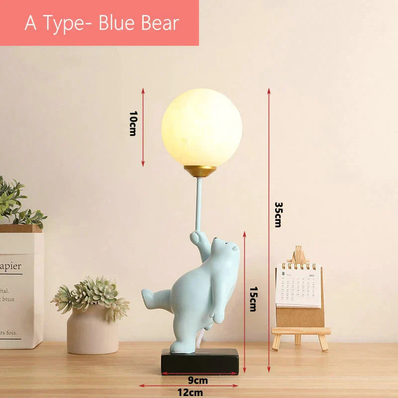 DecorBites™ Bear Moon Lamp with G9 Bulb for Children's Bedroom