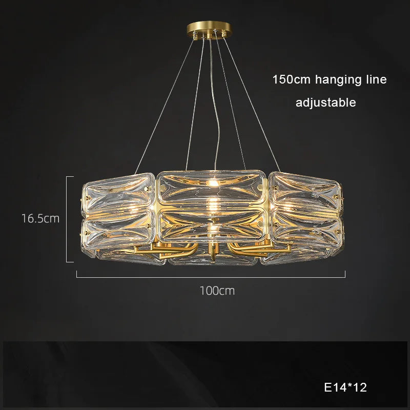 DecorBites™ LED Glass Pendant Light Dimmable Chandelier Kitchen Island Decor
