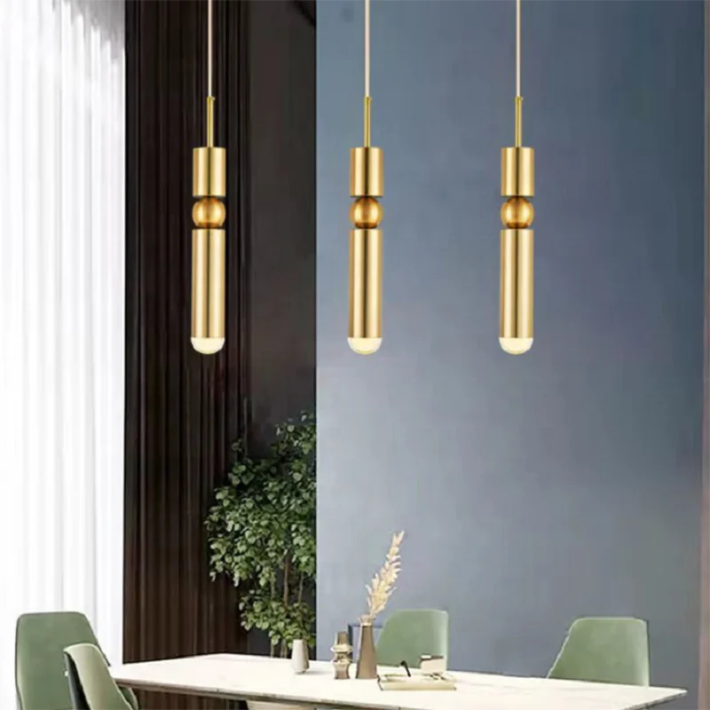 DecorBites™ Black Gold LED Tube Glass Chandelier for Home & Shop Decoration