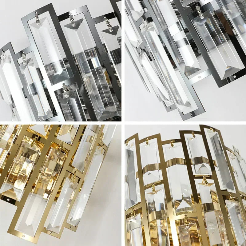 DecorBites™ Crystal LED Wall Lamp: Modern Luxury Lighting for Living Room, Bedroom, Study