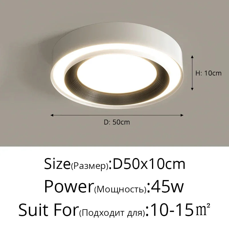 DecorBites™ LED Ceiling Lights: Modern Dimmable Square Circular Lamps for Bedroom, Aisle, Home Lighting