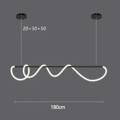DecorBites™ LED Long Hose Chandelier for Dining Room Kitchen Bar Pendant Lamp