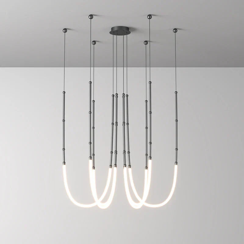 DecorBites™ Art Deco Gold Black LED Designer Pendant Light for Dinning Room