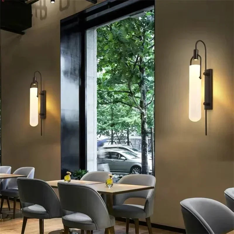 DecorBites™ Glass Shade LED Wall Lamp for Living Room, Bedroom, Aisle, Stairs