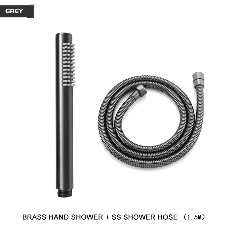 DecorBites™ Brass Handheld Shower Head in Brushed Golden Finish