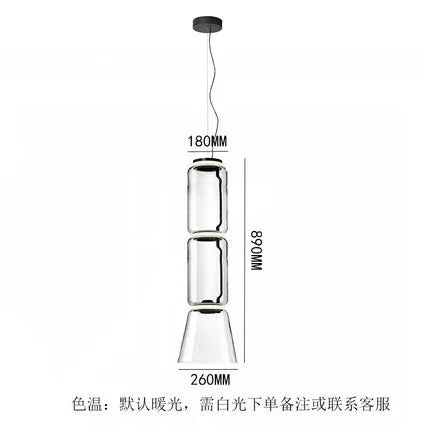 DecorBites™ Glass LED Pendant Light - Stylish and Modern Illumination for Various Spaces