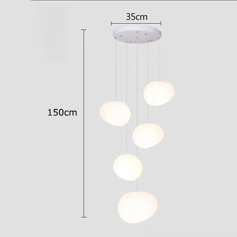 DecorBites™ Crystal Chandelier Stair Pendant Light Modern Living Room Interior Lighting
