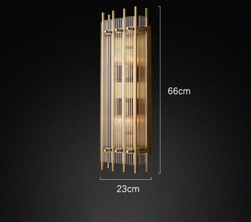 DecorBites™ Gold Double Layer Ring Crystal Pendant Light for Bedroom Dining Living Room