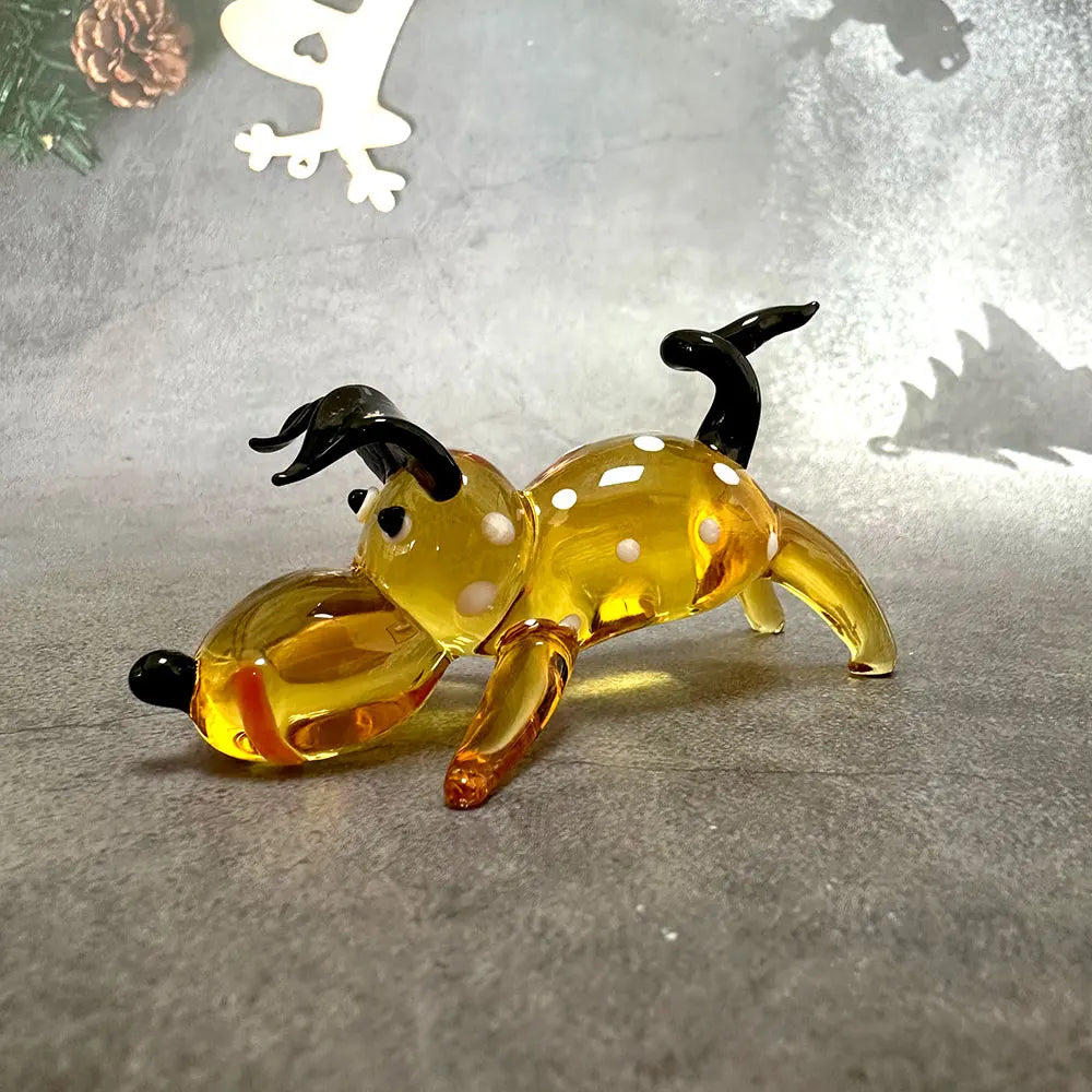 DecorBites™ Crystal Cartoon Puppy Figurine Table Decor - Girl's Favorite Xmas Gift