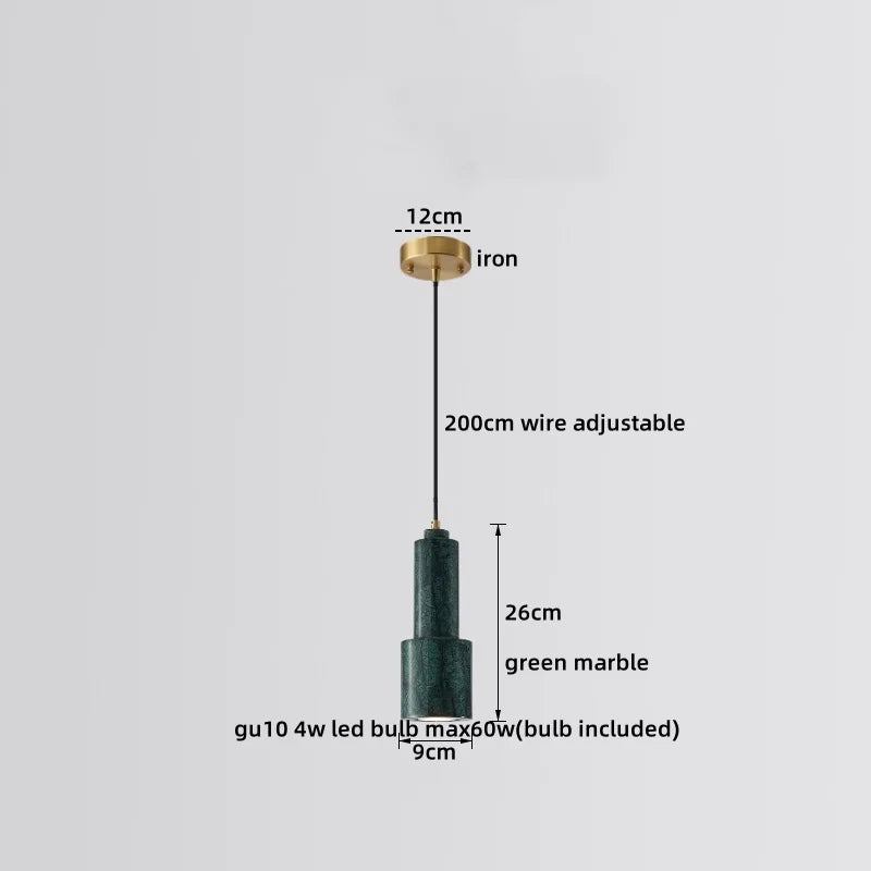 DecorBites™ LED Marble Pendant Lamp: Modern Luxury Hanging Light for Home, Restaurant & Bedroom