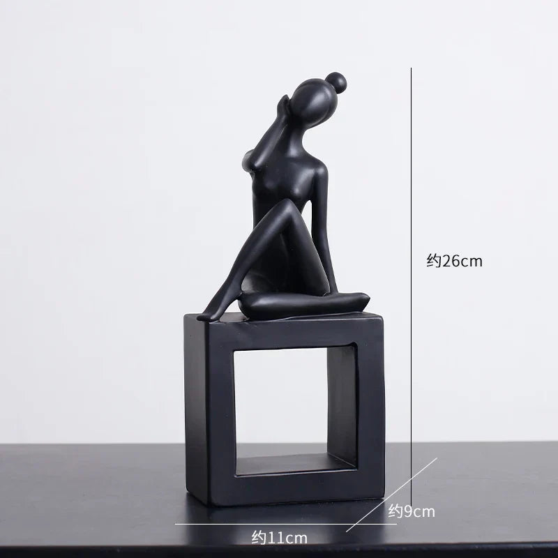 DecorBites™ Abstract Resin Sculpture Modern Desk Decoration Minimalist Figures Ornaments