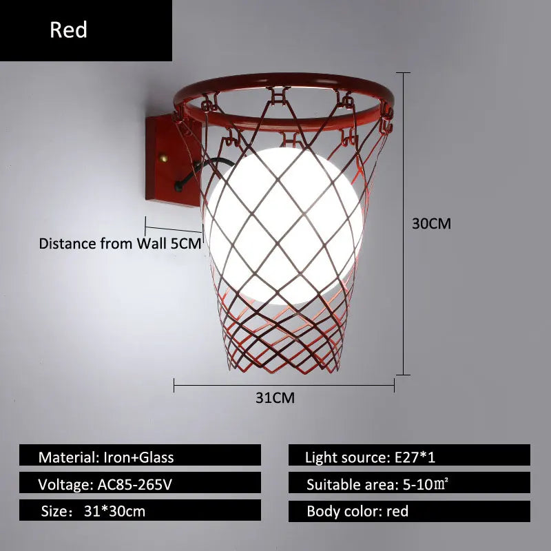 DecorBites™ Basketball Wall Lamp: Nordic Creative, Personalized, Ideal for Various Rooms