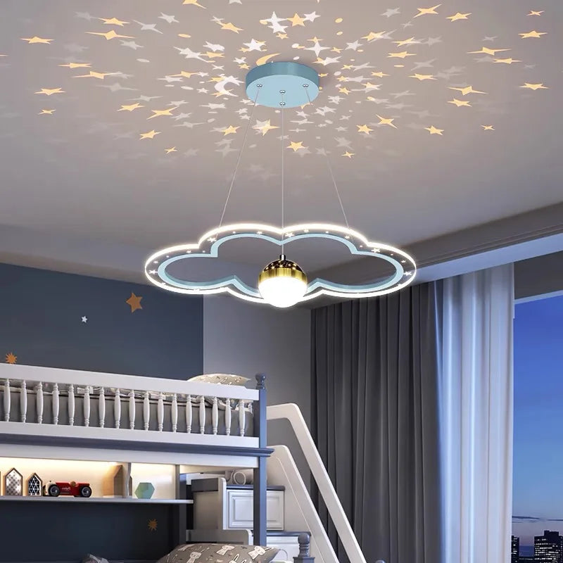 DecorBites™ LED Star Chandelier: Kids Room Lighting Fixture for Bedroom & Study Room
