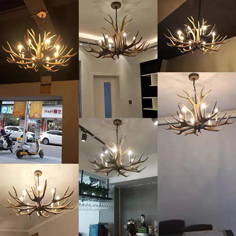 DecorBites™ Antler Pendant Chandelier for Home Decor and Lighting Fixtures