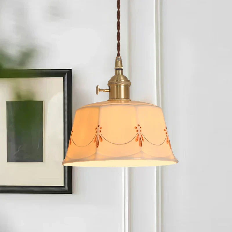 DecorBites™ Ceramic LED Pendant Lights: Japanese Style for Living Room, Bedroom, Dining Room