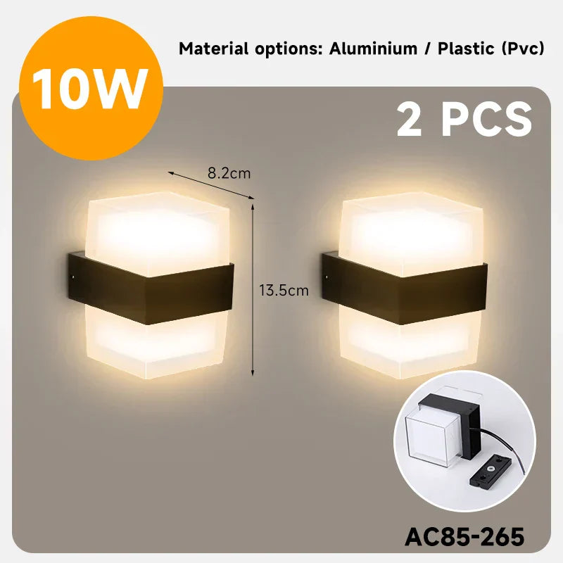 DecorBites™ LED Wall Light: Modern Interior and Exterior Luminaire for Home, Garden, Stair, Bedroom, and Terrace