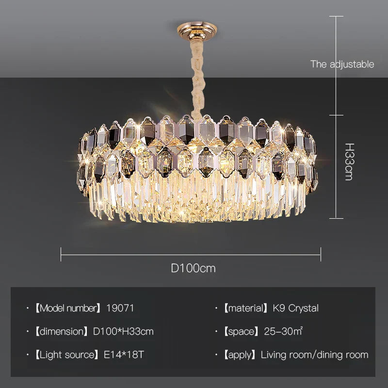DecorBites™ Crystal Chandelier: Postmodern Living Room Dining Bedroom Lamp, Luxury & Creative