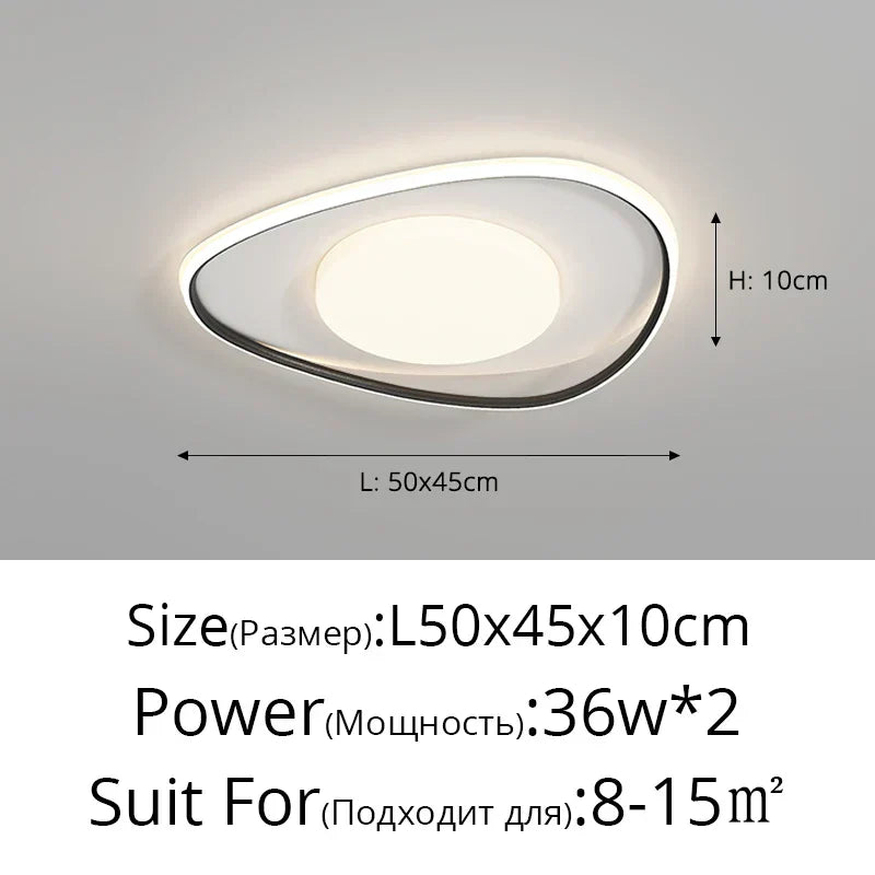 DecorBites™ LED Ceiling Lights White Black Infinite Dimming Home Lighting Fixtures