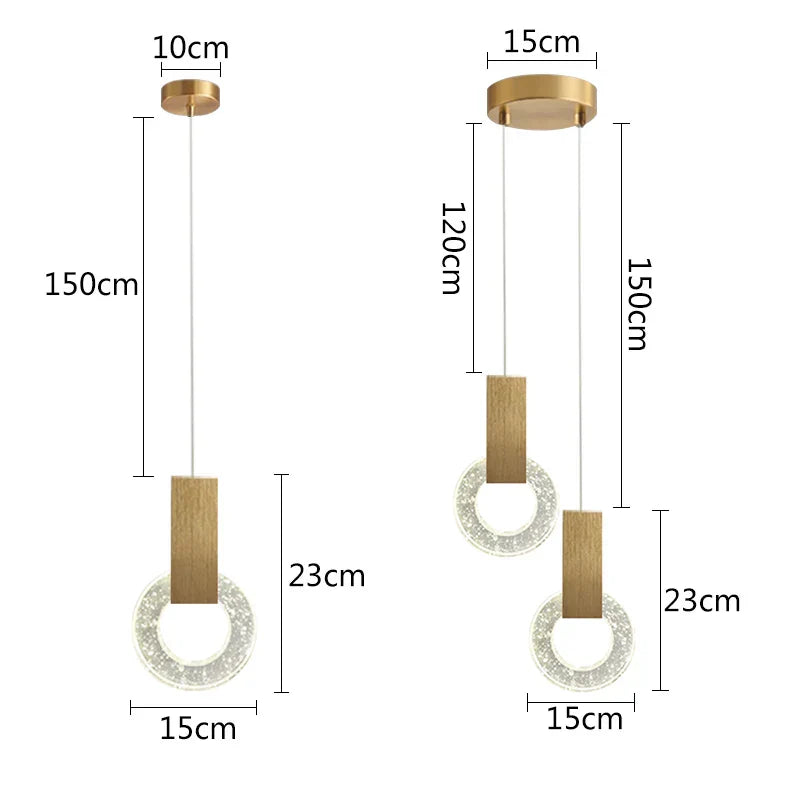 DecorBites™ Gold Crystal Pendant Lights - Luxury Home Decor