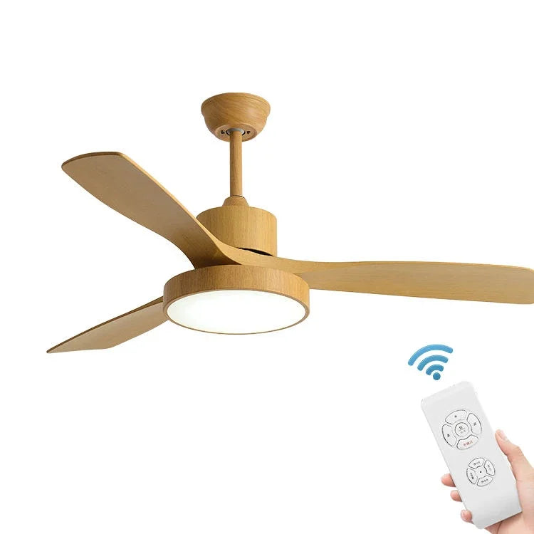 DecorBites™ 42/52 Inch White Black 3 Blade Copper Motor Ceiling Fan Light Remote