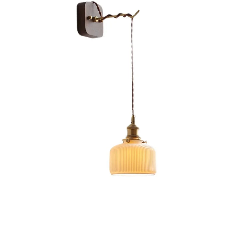 DecorBites™ Ceramic LED Wall Light: Japanese Style Fixture, Home Decor for Bedroom & Living Room