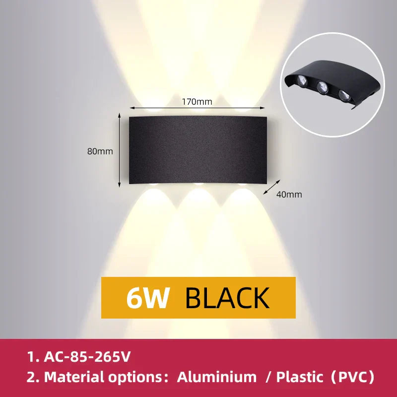 DecorBites™ LED Outdoor Garden Wall Light Waterproof Decor Porch Lamp Fixture