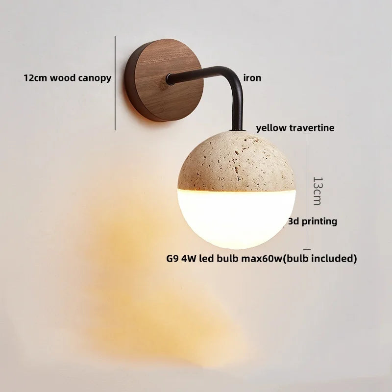 DecorBites™ LED Glass Wall Lights with Pull Chain Switch for Restaurant Living Room