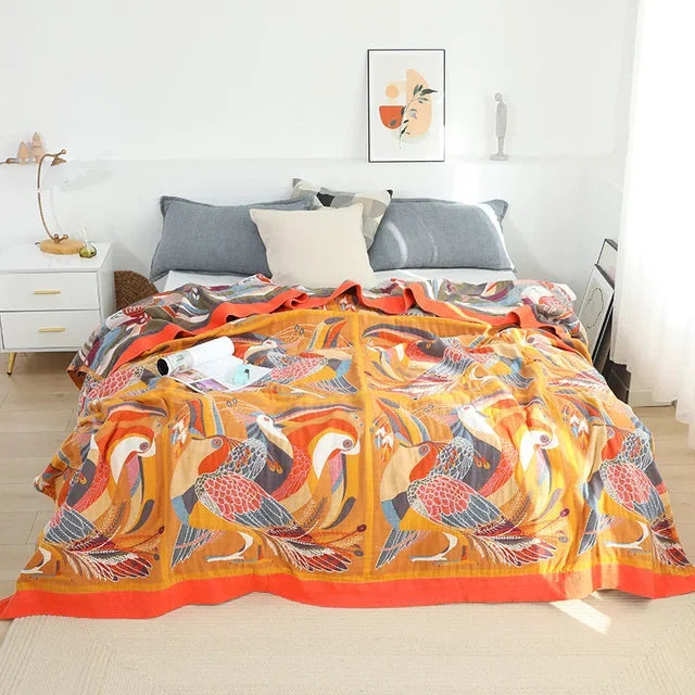 DecorBites™ Cotton Leisure Blanket: Luxury Soft Blanket for Summer, Single/Double Bedspread, Sofa Towel - Nordic Home Decor