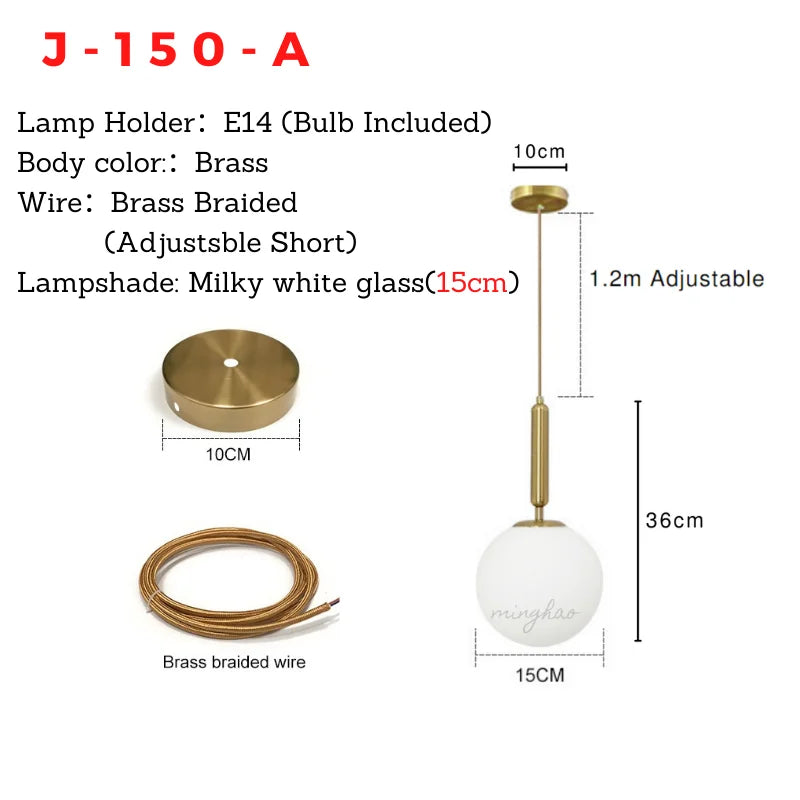 DecorBites™ Glass Ball LED Chandelier - Minimalist Nordic Art for Home, Restaurant, Bar & Bedroom