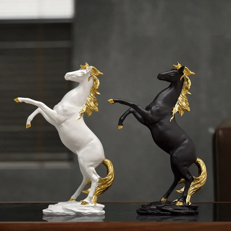 DecorBites™ Horse Resin Sculpture Home Decor - Living Room Office Animal Decoration