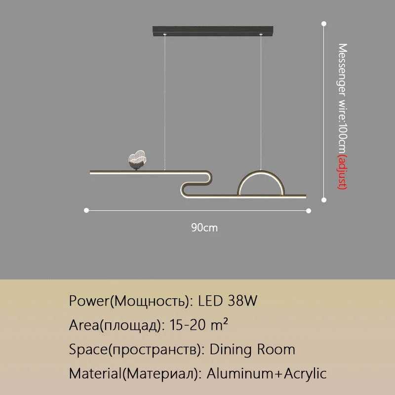 DecorBites™ Butterfly Chandelier: Modern Minimalist Pendant Lamp for Dining Room, Study, Bar