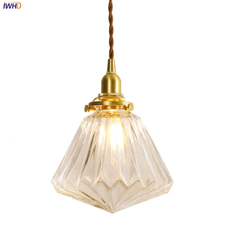 DecorBites™ Glass Lamp LED Pendant Light Fixture with Copper Socket for Nordic Modern Home Decor