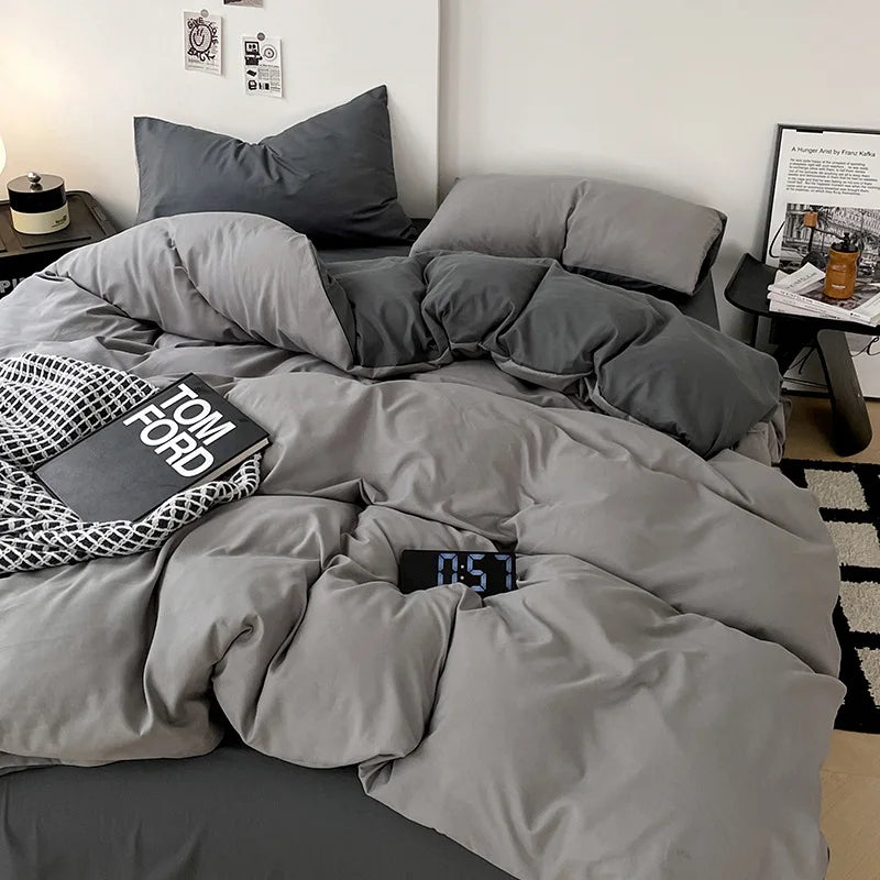 DecorBites™ Cotton Bed Sets Comforter Cover Set with Corner Ties