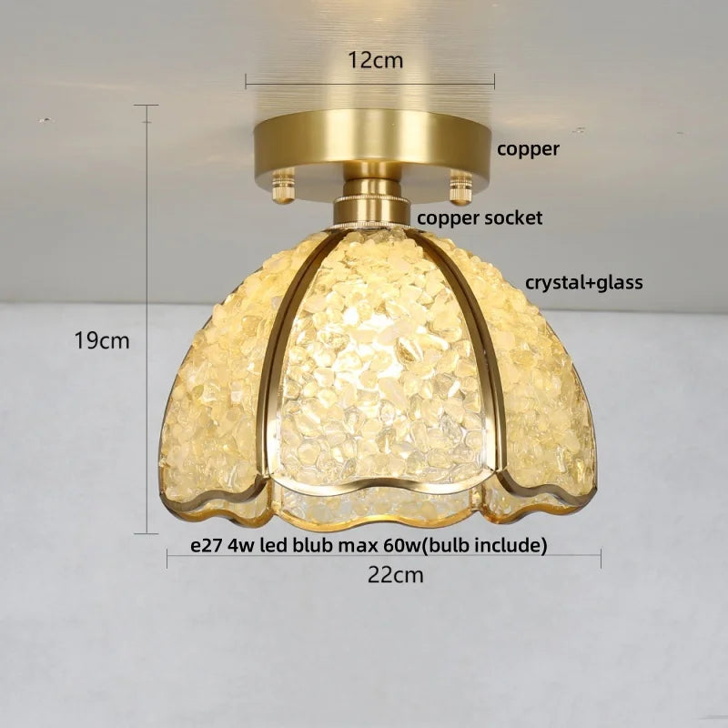 DecorBites™ Column Glass Crystal Ceiling Light for Nordic Modern Home Decor