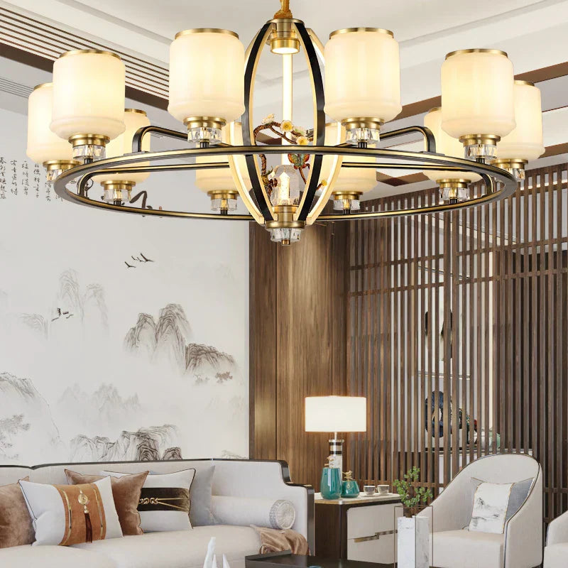 DecorBites™ Luxe Jade Chandelier for Living Room and Villa Hall