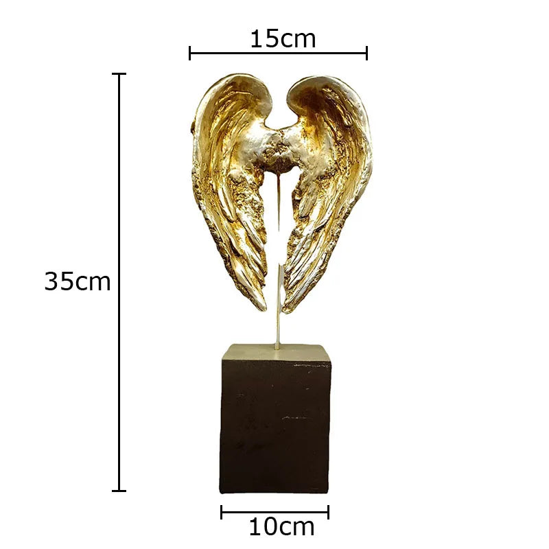 DecorBites™ Angel Wings Sculpture Desk Ornament Home Decor Statue Aesthetic Artwrok
