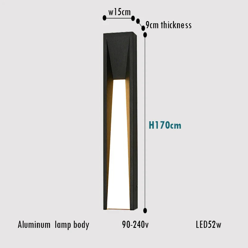 DecorBites™ LED Black Outdoor Wall Lamp for Patio Entryway and Garden Lighting