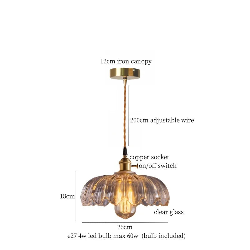 DecorBites™ Cream Glass LED Pendant Lamp - Nordic Minimalist Brass Hanging Light