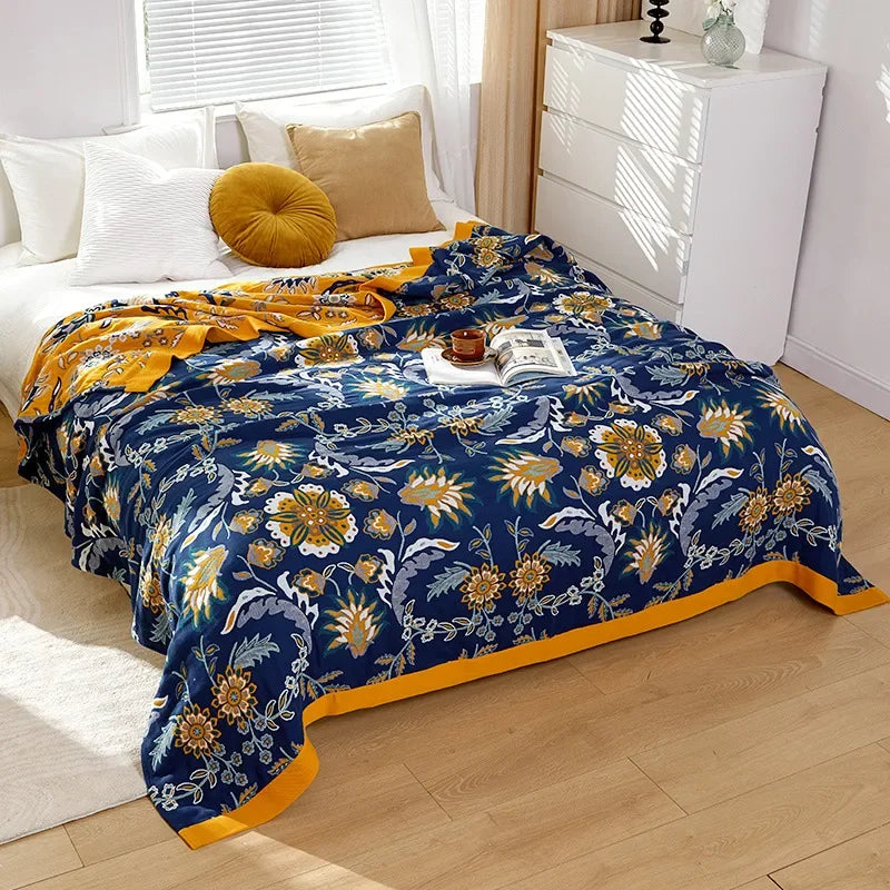 DecorBites™ Cotton Leisure Blanket: Luxury Soft Blanket for Summer, Single/Double Bedspread, Sofa Towel - Nordic Home Decor