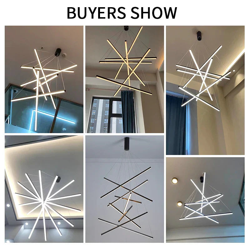DecorBites™ LED Chandeliers for Stair Hall Dining Living Room Indoors Lighting Fixture