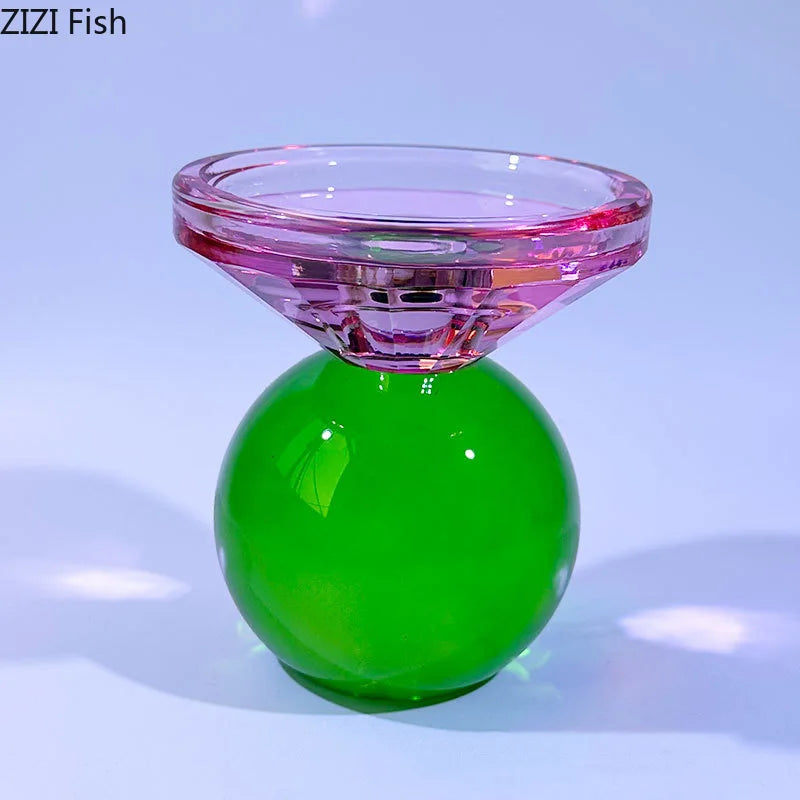 DecorBites™ Crystal Candle Holders: Romantic Candlestick & Wax Melt Burner for Modern Home Decor