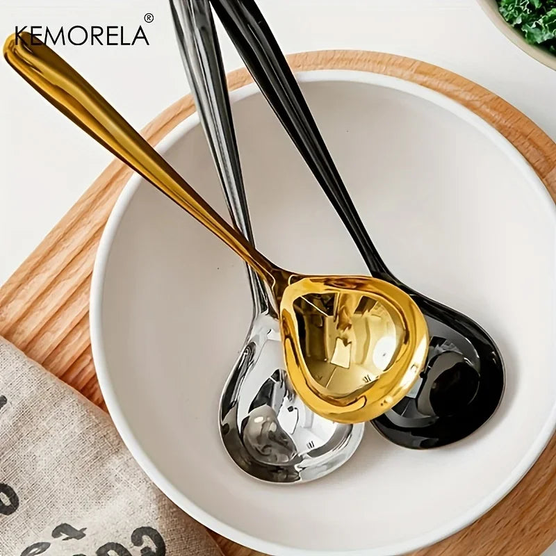 DecorBites™ 304 Stainless Steel Small Gravy Ladle - 21cm/8.1inch | Dishwasher Safe Sauce Spoon