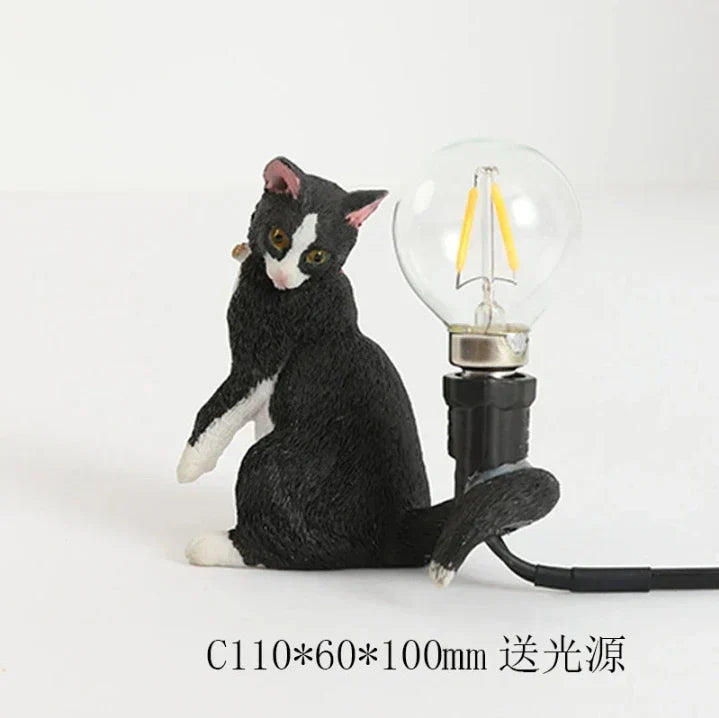 DecorBites™ Cat Resin Table Lamp for Children's Bedroom and Home Decor