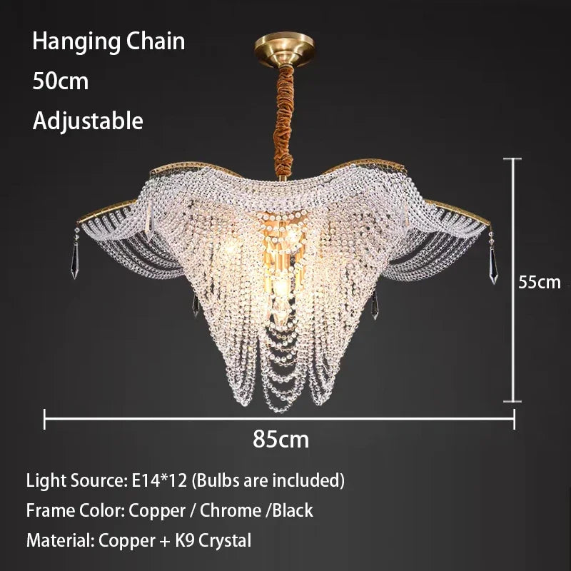 DecorBites™ Crystal Butterfly Chandeliers: Elegant Modern LED Pendant Lights for Luxe Living Room