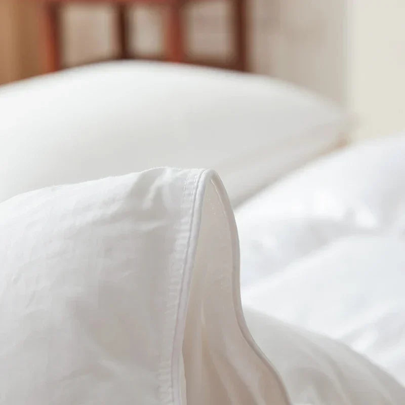 DecorBites™ Luxe Cotton Cover White Goose Down Comforter, 5 Star Hotel Bedspread