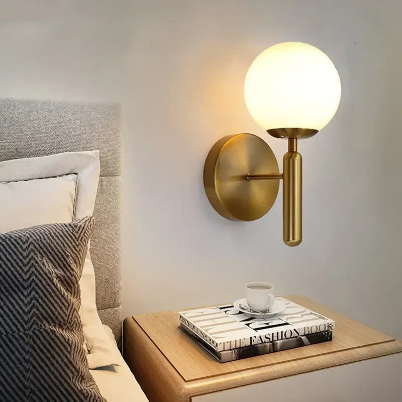 DecorBites™ Glass Ball LED Wall Lamp for Bedroom and Living Room