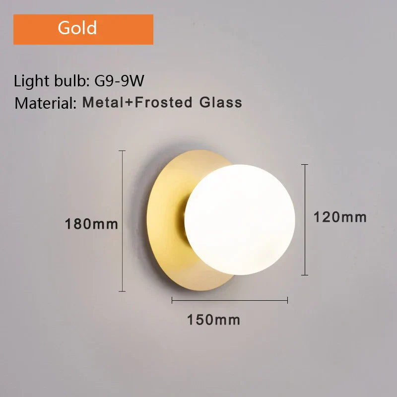 DecorBites™ LED Wall Sconce Bedroom Lamp with 9w Bulb for Home Living Room