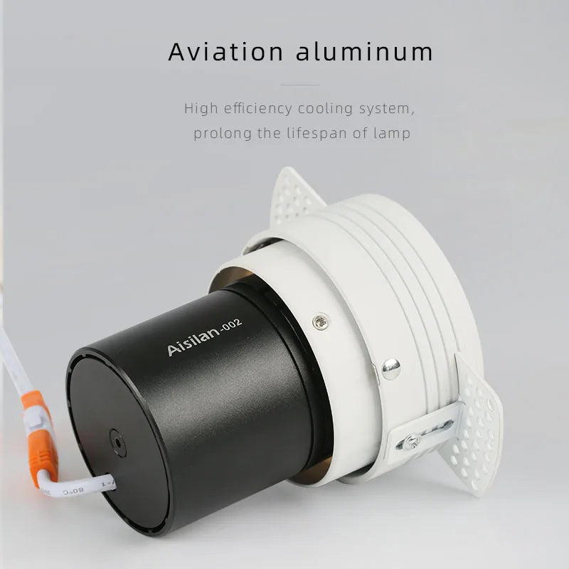 DecorBites™ 7W CRI97 LED Downlight: Dimmable, Frameless, Anti-glare Spot Light